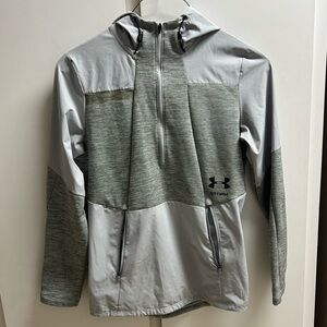 Under Armour Gray Hooded Performance Pullover Jacket